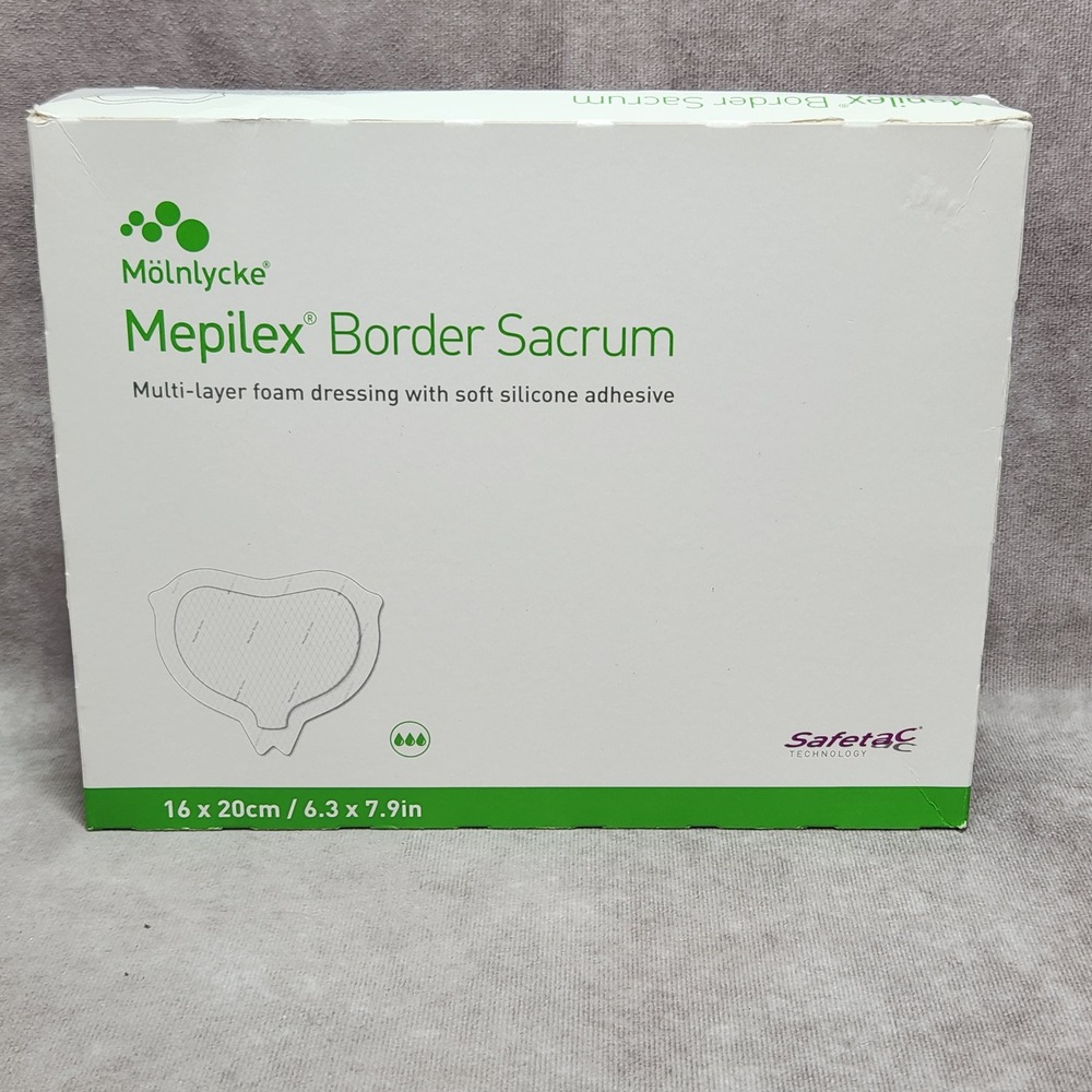 Mepilex Border Sacrum 6.3" x 7.9" Soft Silicone Foam Dressing 10ct 282055